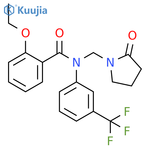 2-ethoxy-N-(2-oxopyrrolidin-1-yl)methyl-N-3-(trifluoromethyl)phenylbenzamide structure