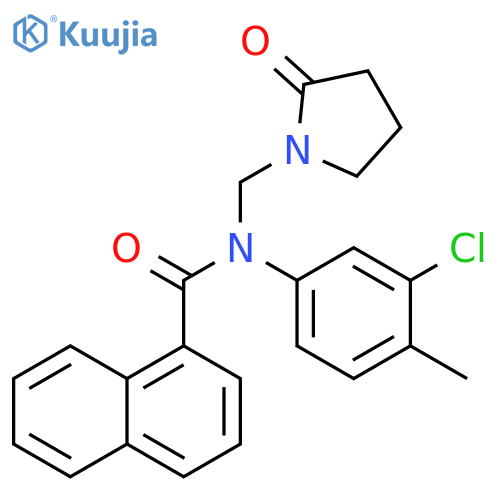 N-(3-chloro-4-methylphenyl)-N-(2-oxopyrrolidin-1-yl)methylnaphthalene-1-carboxamide structure