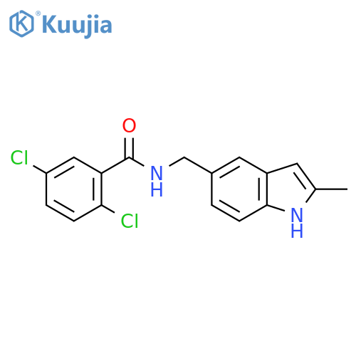 2,5-dichloro-N-(2-methyl-1H-indol-5-yl)methylbenzamide structure