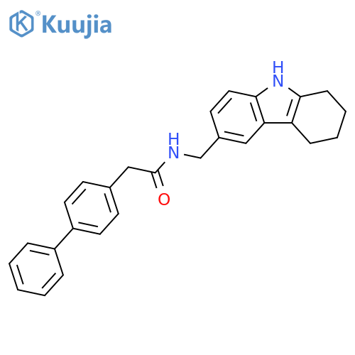 2-{1,1'-biphenyl-4-yl}-N-(2,3,4,9-tetrahydro-1H-carbazol-6-yl)methylacetamide structure