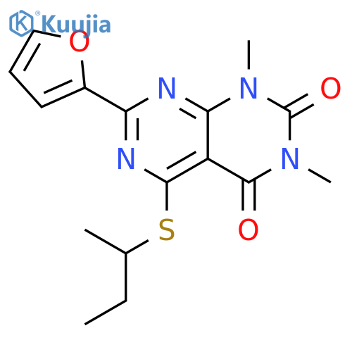 5-(butan-2-ylsulfanyl)-7-(furan-2-yl)-1,3-dimethyl-1H,2H,3H,4H-1,3diazino4,5-dpyrimidine-2,4-dione structure