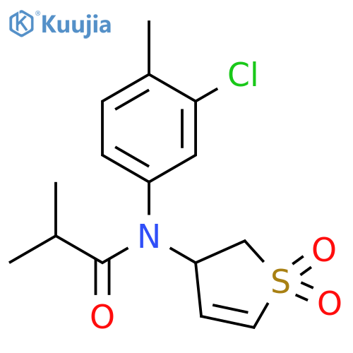 N-(3-chloro-4-methylphenyl)-N-(1,1-dioxo-2,3-dihydro-1lambda6-thiophen-3-yl)-2-methylpropanamide structure