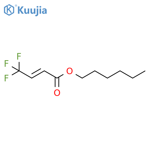 2-Butenoic acid, 4,4,4-trifluoro-, hexyl ester, (2E)- structure