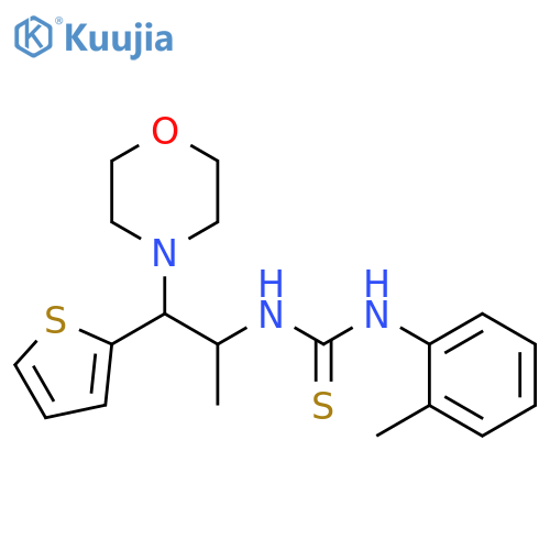 1-(2-methylphenyl)-3-1-(morpholin-4-yl)-1-(thiophen-2-yl)propan-2-ylthiourea structure