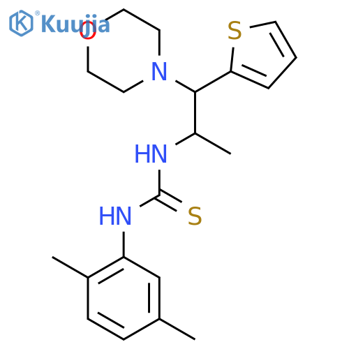 1-(2,5-dimethylphenyl)-3-1-(morpholin-4-yl)-1-(thiophen-2-yl)propan-2-ylthiourea structure