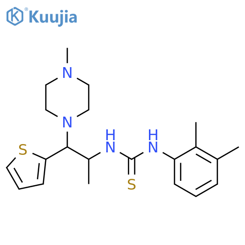 1-(2,3-dimethylphenyl)-3-1-(4-methylpiperazin-1-yl)-1-(thiophen-2-yl)propan-2-ylthiourea structure