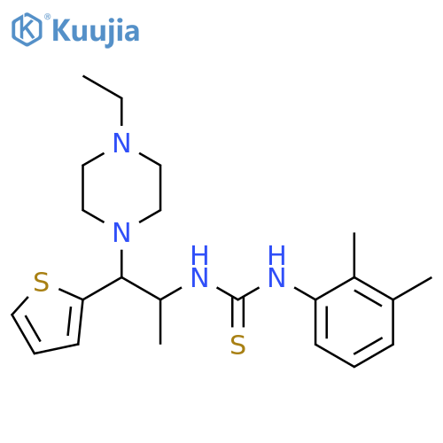 1-(2,3-dimethylphenyl)-3-1-(4-ethylpiperazin-1-yl)-1-(thiophen-2-yl)propan-2-ylthiourea structure