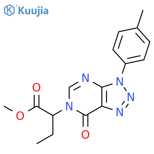 methyl 2-3-(4-methylphenyl)-7-oxo-3H,6H,7H-1,2,3triazolo4,5-dpyrimidin-6-ylbutanoate structure