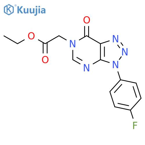 ethyl 2-3-(4-fluorophenyl)-7-oxo-3H,6H,7H-1,2,3triazolo4,5-dpyrimidin-6-ylacetate structure