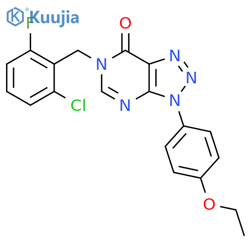 6-(2-chloro-6-fluorophenyl)methyl-3-(4-ethoxyphenyl)-3H,6H,7H-1,2,3triazolo4,5-dpyrimidin-7-one structure