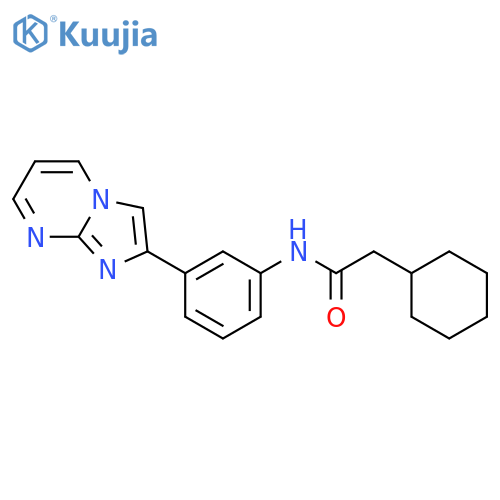 2-cyclohexyl-N-(3-{imidazo1,2-apyrimidin-2-yl}phenyl)acetamide structure