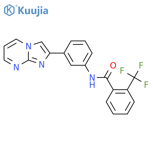 N-(3-{imidazo1,2-apyrimidin-2-yl}phenyl)-2-(trifluoromethyl)benzamide structure