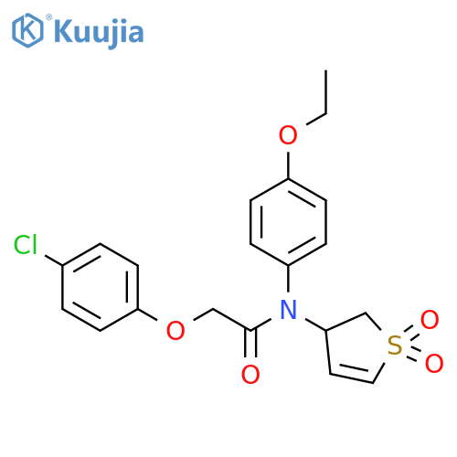 2-(4-chlorophenoxy)-N-(1,1-dioxo-2,3-dihydro-1lambda6-thiophen-3-yl)-N-(4-ethoxyphenyl)acetamide structure