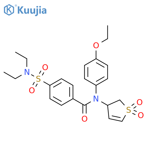 4-(diethylsulfamoyl)-N-(1,1-dioxo-2,3-dihydro-1lambda6-thiophen-3-yl)-N-(4-ethoxyphenyl)benzamide structure