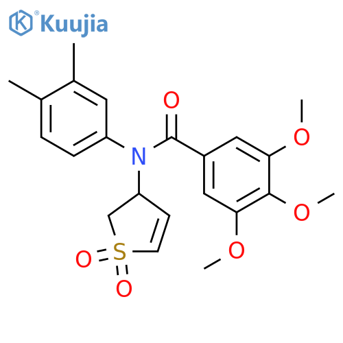 N-(3,4-dimethylphenyl)-N-(1,1-dioxo-2,3-dihydro-1lambda6-thiophen-3-yl)-3,4,5-trimethoxybenzamide structure