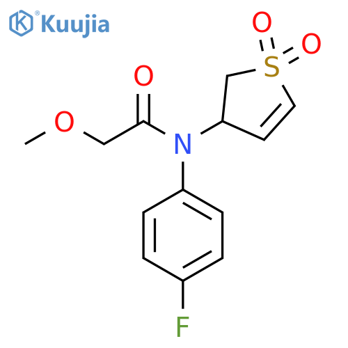 N-(1,1-dioxo-2,3-dihydro-1lambda6-thiophen-3-yl)-N-(4-fluorophenyl)-2-methoxyacetamide structure
