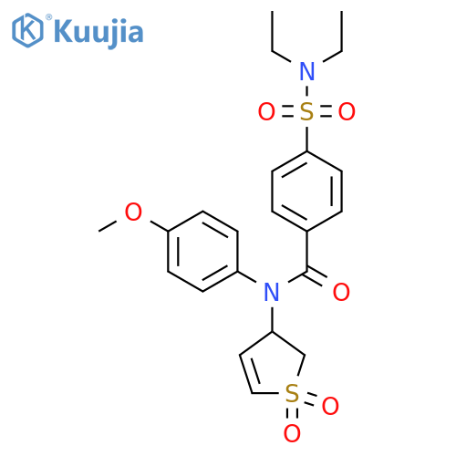 4-(diethylsulfamoyl)-N-(1,1-dioxo-2,3-dihydro-1lambda6-thiophen-3-yl)-N-(4-methoxyphenyl)benzamide structure