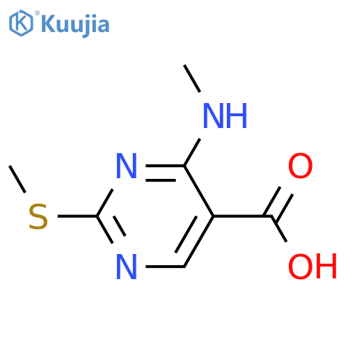 4-(Methylamino)-2-(methylthio)-5-pyrimidinecarboxylic acid structure