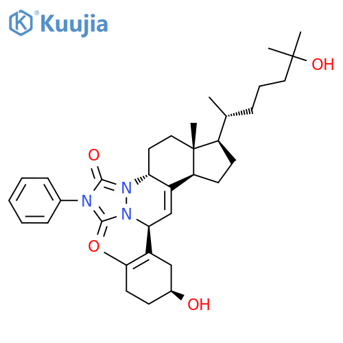 (4aR,6aR,7R,9aR,11S)-11-((S)-5-hydroxy-2-methylcyclohex-1-en-1-yl)-7-((R)-6-hydroxy-6-methylheptan-2-yl)-6a-methyl-2-phenyl-4a,6,6a,7,8,9,9a,11-octahydro-1H,5H-cyclopenta[f][1,2,4]triazolo[1,2-a]cinnoline-1,3(2H)-dione structure