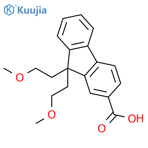 9H-FLUORENE-2-CARBOXYLIC ACID, 9,9-BIS(2-METHOXYETHYL)- structure