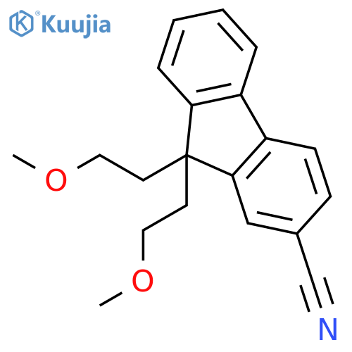 9H-Fluorene-2-carbonitrile, 9,9-bis(2-methoxyethyl)- structure