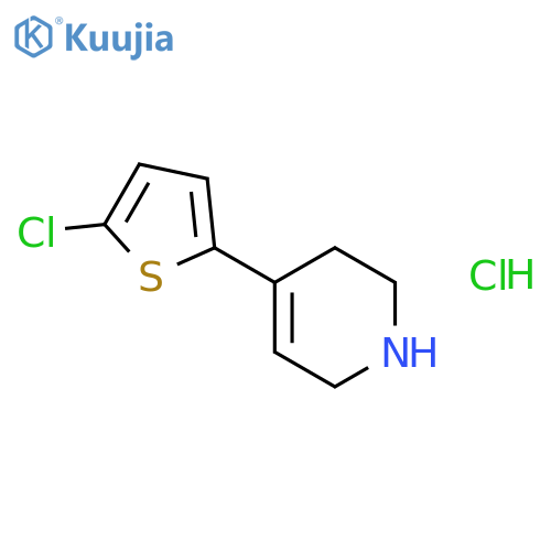 PYRIDINE, 4-(5-CHLORO-2-THIENYL)-1,2,3,6-TETRAHYDRO-, HYDROCHLORIDE structure