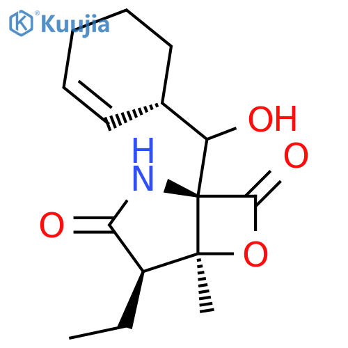 6-Oxa-2-azabicyclo[3.2.0]heptane-3,7-dione,1-[(S)-(1S)-2-cyclohexen-1-ylhydroxymethyl]-4-ethyl-5-methyl-,(1R,4R,5S)- structure