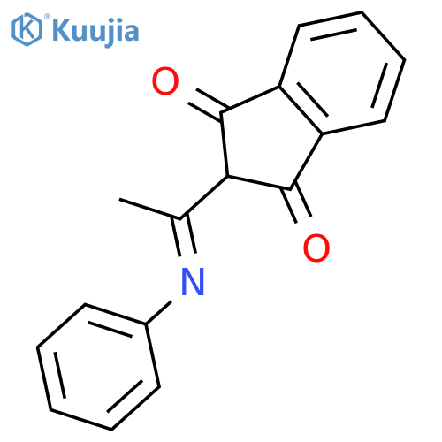 2-[(1E)-N-Phenylethanimidoyl]-1H-indene-1,3(2H)-dione structure