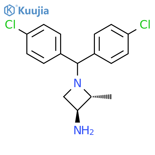 3-AZETIDINAMINE, 1-[BIS(4-CHLOROPHENYL)METHYL]-2-METHYL-, (2R,3S)- structure