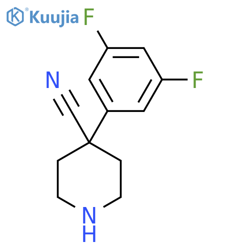 4-(3,5-difluorophenyl)piperidine-4-carbonitrile structure