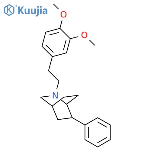 2-Azabicyclo[2.2.2]octane, 2-[2-(3,4-dimethoxyphenyl)ethyl]-6-phenyl- structure