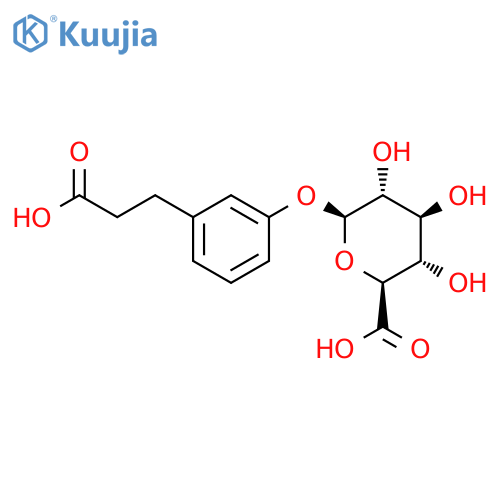 3-(2-carboxyethyl)phenyl beta-D-glucopyranosiduronic acid structure