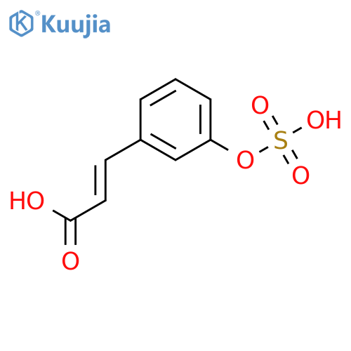 (2E)-3-[3-(sulfooxy)phenyl]prop-2-enoic acid structure