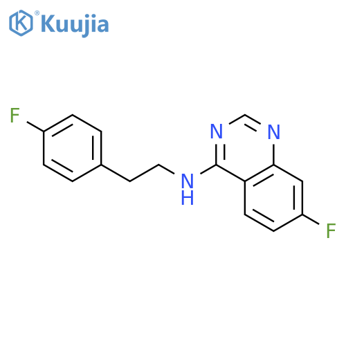 4-QUINAZOLINAMINE, 7-FLUORO-N-[2-(4-FLUOROPHENYL)ETHYL]- structure