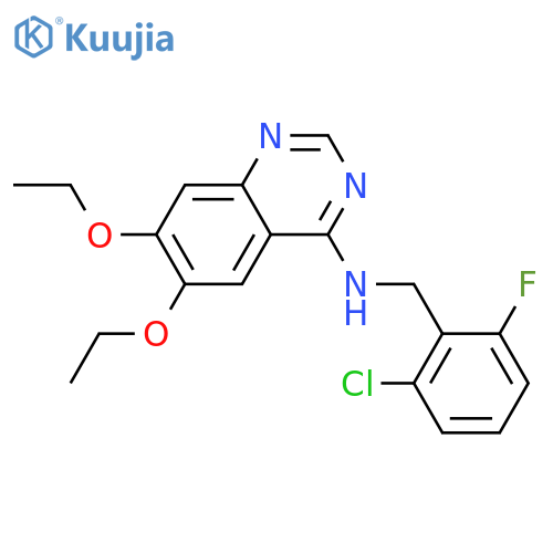 N-(2-Chloro-6-fluorobenzyl)-6,7-diethoxyquinazolin-4-amine structure