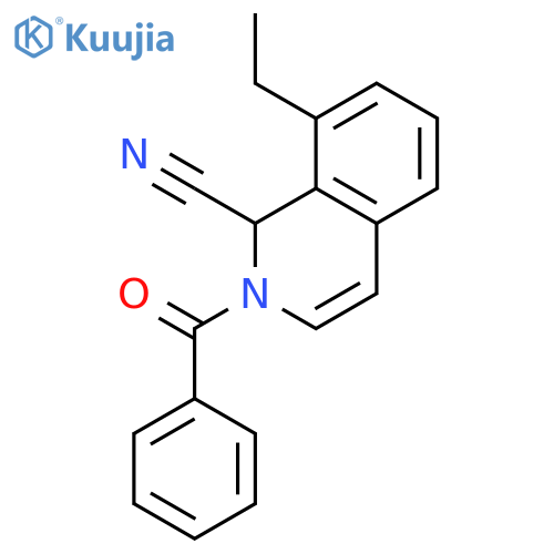 1-ISOQUINOLINECARBONITRILE, 2-BENZOYL-8-ETHYL-1,2-DIHYDRO- structure