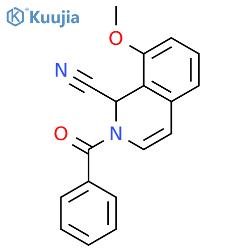 1-ISOQUINOLINECARBONITRILE, 2-BENZOYL-1,2-DIHYDRO-8-METHOXY- structure