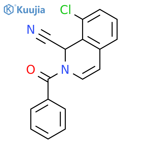 1-ISOQUINOLINECARBONITRILE, 2-BENZOYL-8-CHLORO-1,2-DIHYDRO- structure
