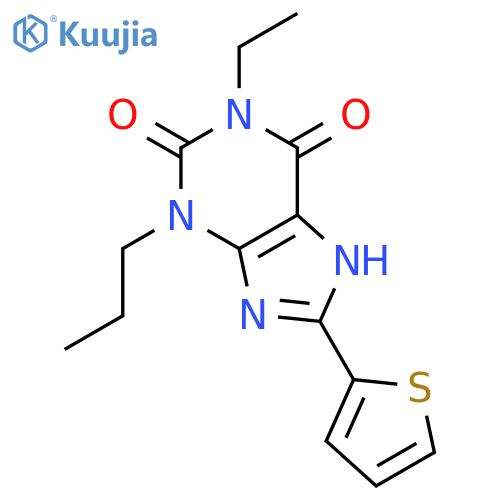 1H-PURINE-2,6-DIONE, 1-ETHYL-3,7-DIHYDRO-3-PROPYL-8-(2-THIENYL)- structure