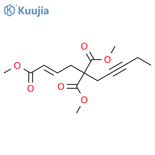 1-Nonen-6-yne-1,4,4-tricarboxylic acid, trimethyl ester, (1E)- structure