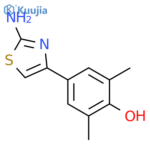 4-(2-Amino-1,3-thiazol-4-yl)-2,6-dimethylbenzenol structure