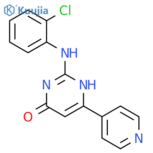 4(1H)-Pyrimidinone, 2-[(2-chlorophenyl)amino]-6-(4-pyridinyl)- structure