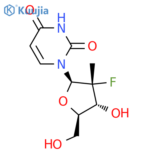 2'-deoxy-2'-fluoro-2'-C-methyluridine structure