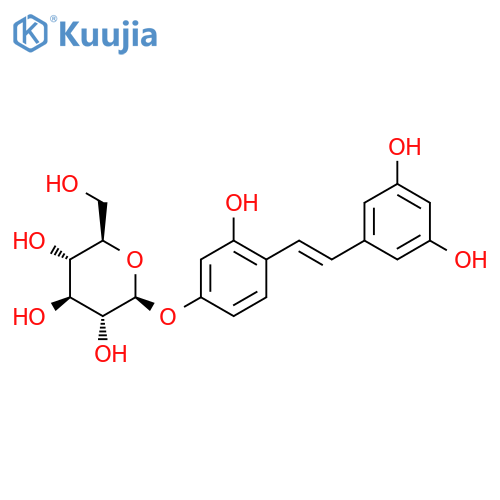 β-D-Glucopyranoside, 4-[(1E)-2-(3,5-dihydroxyphenyl)ethenyl]-3-hydroxyphenyl structure