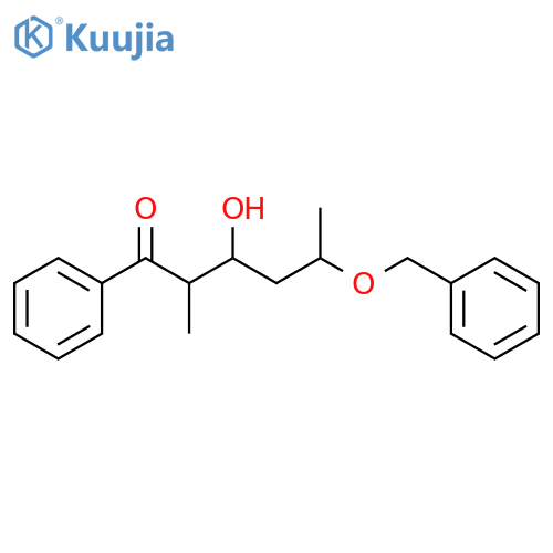 1-HEXANONE, 3-HYDROXY-2-METHYL-1-PHENYL-5-(PHENYLMETHOXY)- structure