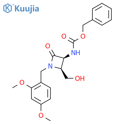 benzyl N-[(2S,3S)-1-[(2,4-dimethoxyphenyl)methyl]-2-(hydroxymethyl)-4-oxo-azetidin-3-yl]carbamate structure