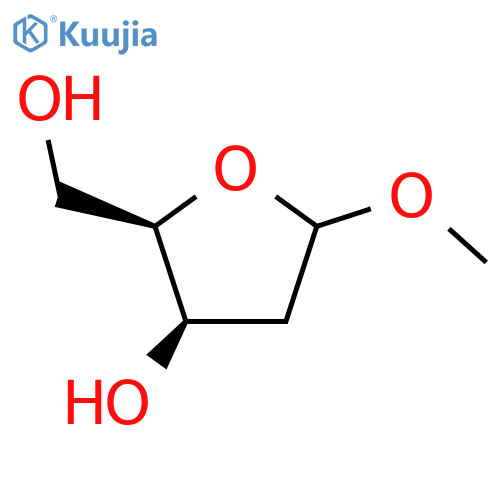 Methyl 2-deoxy-D-threo-pentofuranoside structure