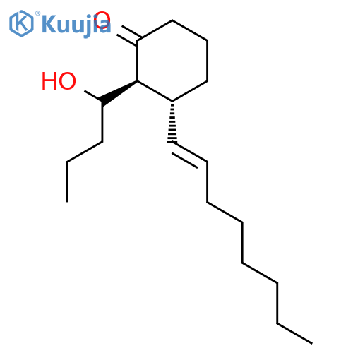 Cyclohexanone, 2-(1-hydroxybutyl)-3-(1E)-1-octenyl-, (2S,3R)- structure