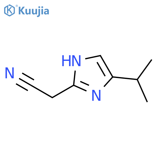 1H-Imidazole-2-acetonitrile, 4-(1-methylethyl)- structure