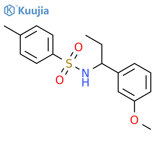 Benzenesulfonamide, N-[1-(3-methoxyphenyl)propyl]-4-methyl- structure